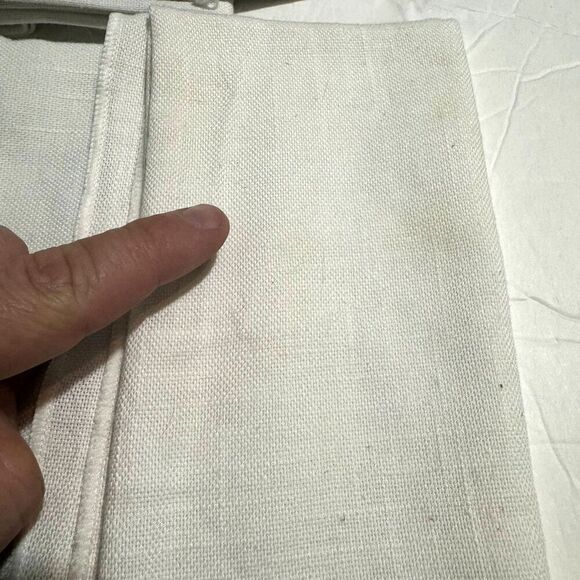 Vintage Fabric Square Napkins Set of 15 White & Green Cloth 16”x16” Table Linen - Picture 4 of 5
